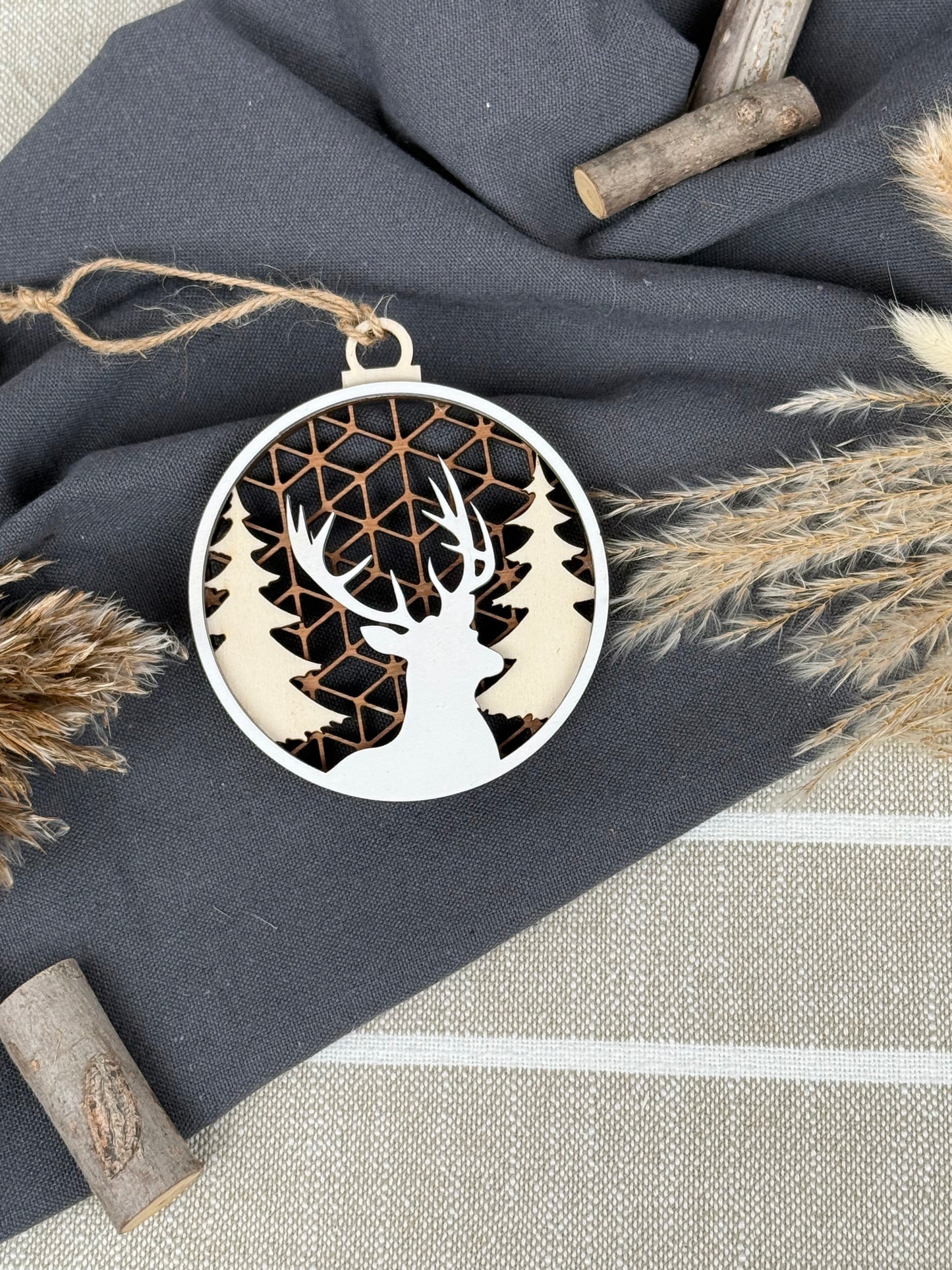 Anhänger 3-lagig Winter / Weihnachten