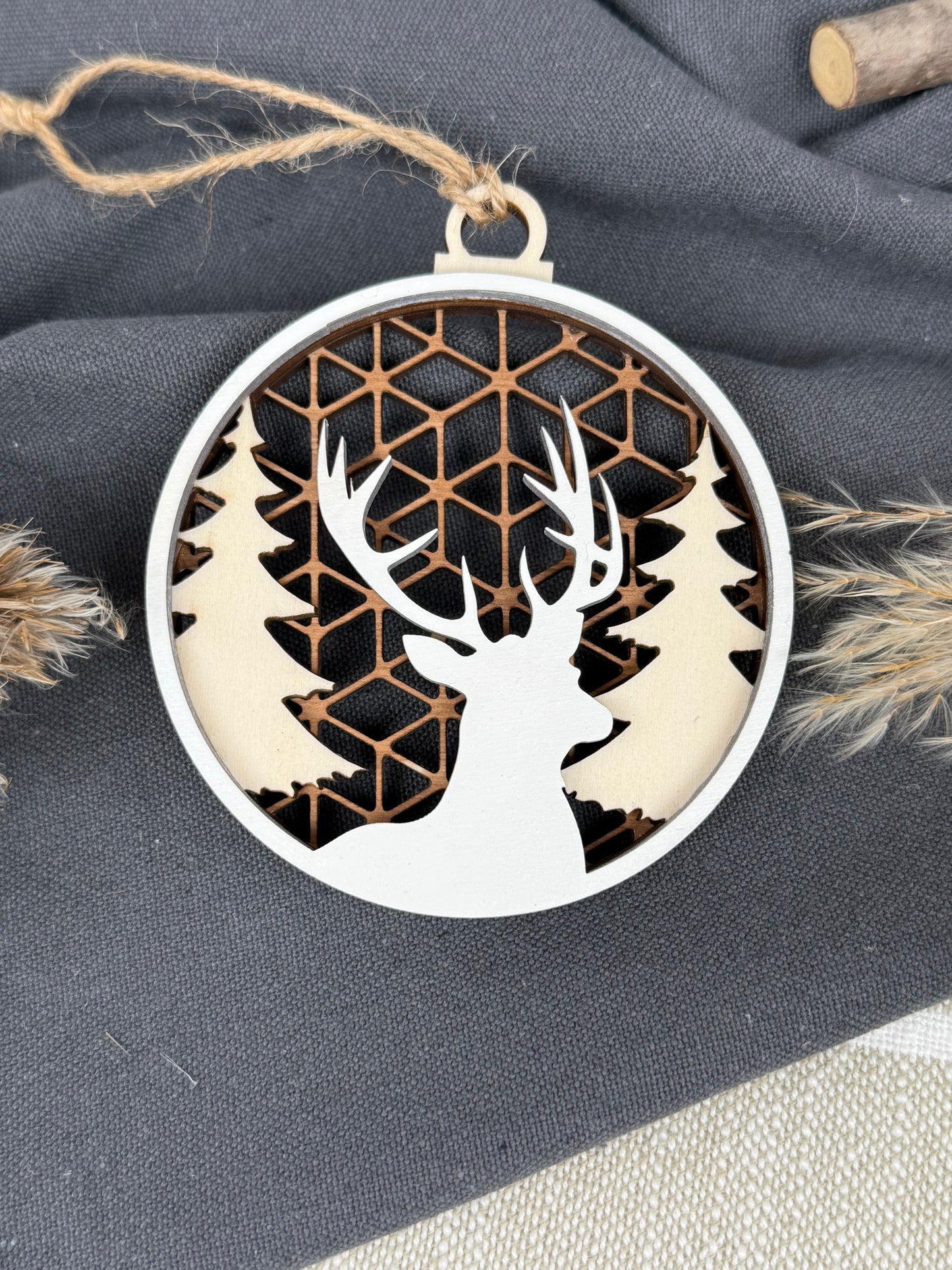 Anhänger 3-lagig Winter / Weihnachten