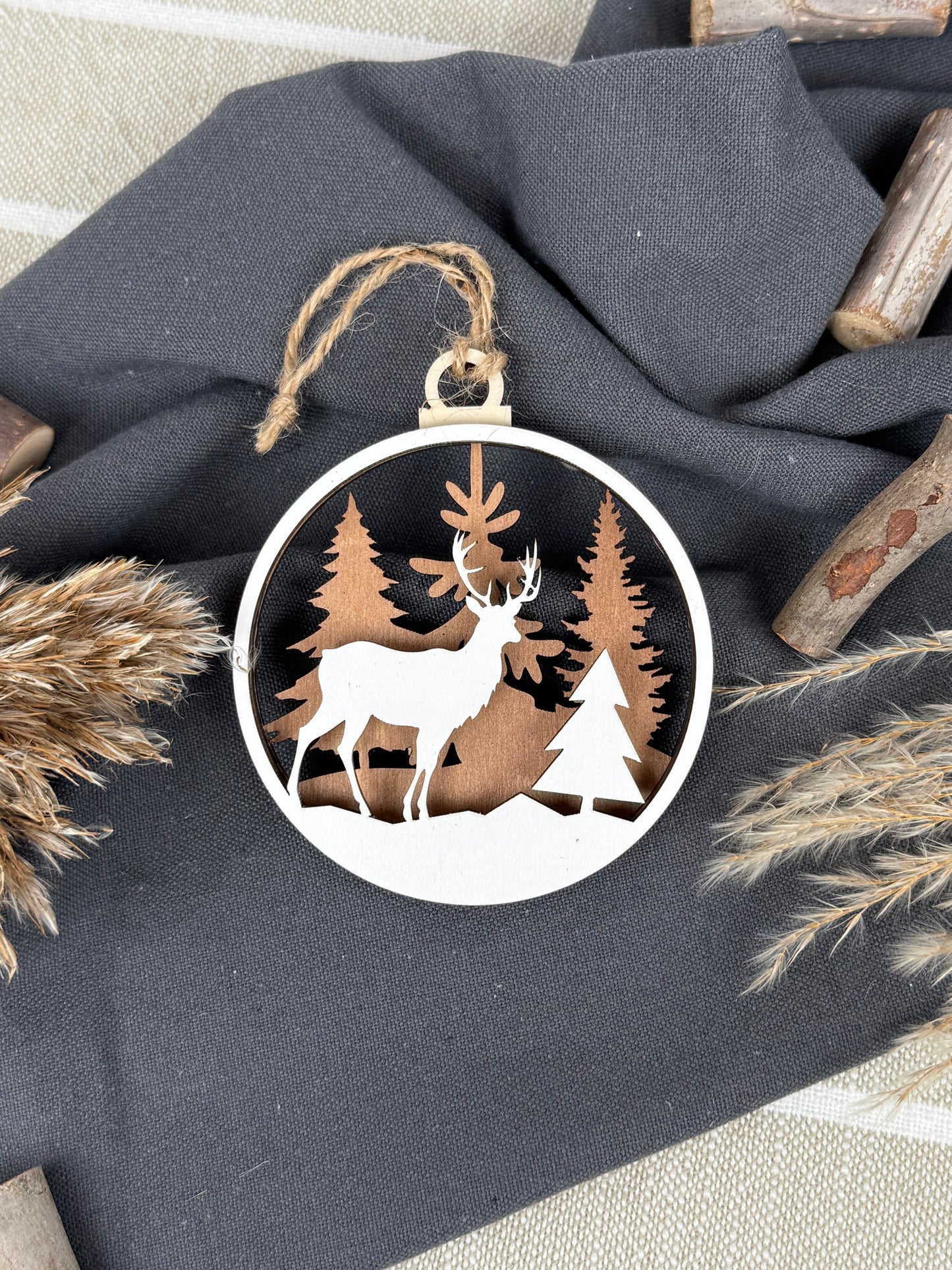 Anhänger 3-lagig Winter / Weihnachten