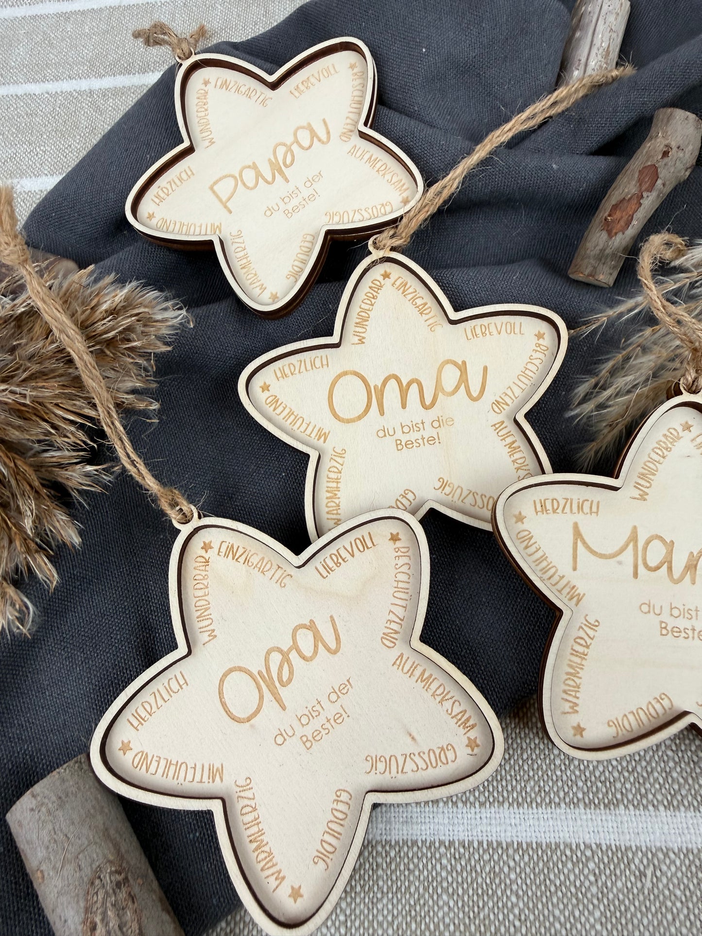 Anhänger sternförmig Familie