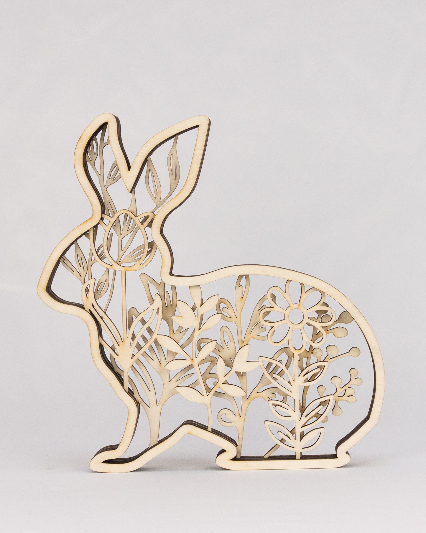 Hase - mit Blumen und floralen Akzenten