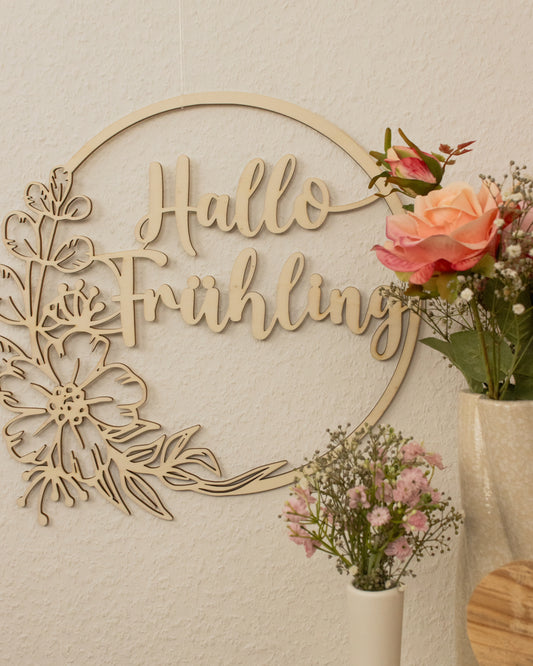 Holzkranz "Hallo Frühling"